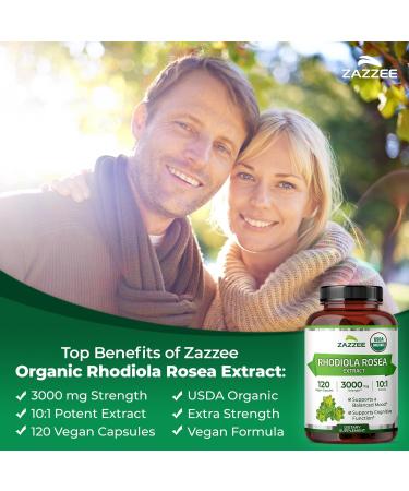 Zazzee Organic Rhodiola Rosea and Organic Black Cohosh Capsules | Rhodiola Plus Black Cohosh for Menopause Hot Flashes Night Sweats & Mood Support | Menopause Support Bundle - Buy Online on GoSupps.com