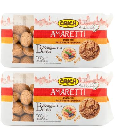 Crich - Amaretti Biscuits (200g Pack of 2) | Sweet & Crunchy | Gourmet Artisan Italian Biscuits | Made in Italy