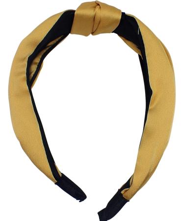 Topkids Accessories Chiffon Knot Alice Bands Adult Women Hair Accessories for Women Hair Bands for Women Thick Headband Womens Headbands Head Bands Adult Women Wide Headbands (Gold) - Buy Online on GoSupps.com