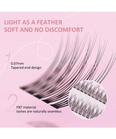 MLEN DIARY 296pcs Clusters Individual Lashes | Natural Look Mixed 4 Types 5-12mm | False DIY Eyelashes Extension Wispy Faux Mink Lash - Buy Online on GoSupps.com