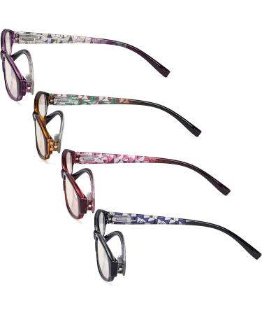 Eyekepper 4 Pack Small Lens Blue Light Blocking Reading Glasses for Women +1.50 - Stylish & Comfortable Computer Readers - Buy Online on GoSupps.com