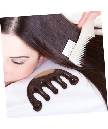 Frcolor Wooden Massage Comb for Men | Wide-Tooth Scalp & Hair Care Tool | No Static | 10.5x5.5 cm - Buy Online on GoSupps.com
