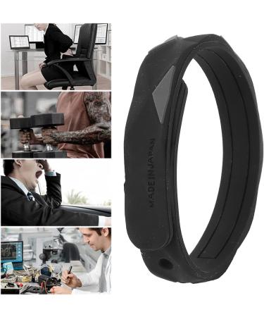Anti-Static Wrist Strap | Silicone Antistatic Bracelet for Improved Sleep & Winter Electrostatic Removal - Black Sports Bracelet with Negative Ions - Buy Online on GoSupps.com