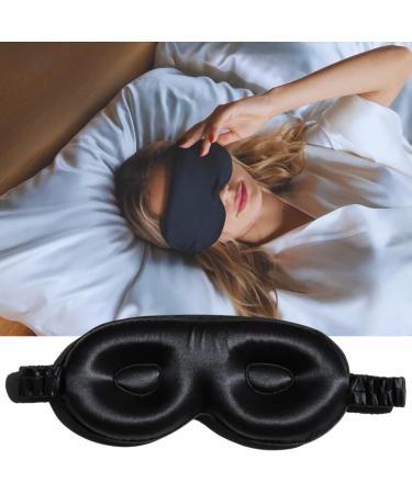 Eye Masks for Sleep Women & Men - Blindfold 3D Sleep Mask - Weighted Eye Mask for Sleeping - Night Mask Sleep Masks for Women - Eyemask Silk Sleeping Mask - Airplane Essentials Satin