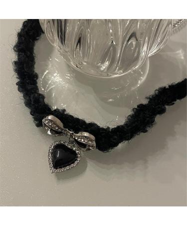 Oralgo Heart-Shaped Collarbone Chain Necklace - Fluffy Thread Choker Accessory for Girls - Buy Online on GoSupps.com
