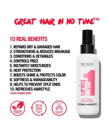 Revlon Professional Uniq One Hair Treatment Lotus 150 ml - Best Leave-In Conditioner for All Hair Types | Shop Internationally - Buy Online on GoSupps.com