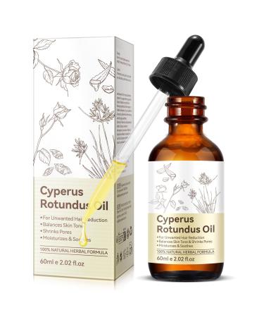Cyperus Rotundus Oil- Cyperus Rotundus Oil for Hair Removal, Herbal Formula Reduces Unwanted Body Hair, Moisturizes Skin Shrinks Pores Reducing Hair Growth Suitable for All Skin Types 2.02 Fl Oz (Pack of 1)