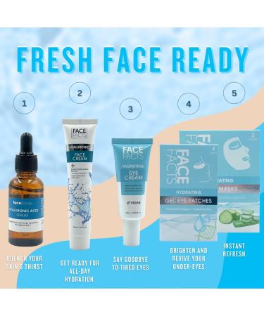 6pcs Moisturizing Face Mask Set Gel Masks Hyaluronic Acid Serum Eye Cream 6pcs - Buy Online on GoSupps.com