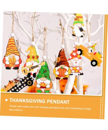 Cabilock 9pcs Thanksgiving Wooden Pendant Wooden Sign Happy Harvest Sign Harvest Season Gnome Pendant Boxed Assorted Color 1 9X5X0.2CM - Buy Online on GoSupps.com