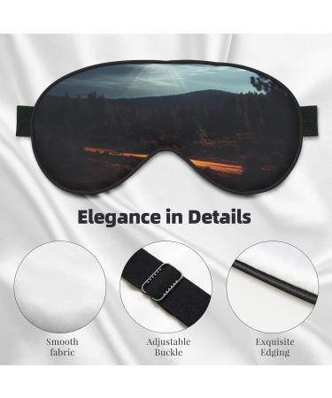 UFO At Night Print Double Sided Blackout Eye Mask - Best Sleep Mask for Men & Women - Buy Online on GoSupps.com