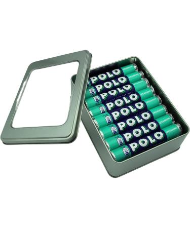 Polo Mints Spearmint Sweets 16 x 34g Large Tubes in Refillable Silver Window Lid Tin - Buy Online on GoSupps.com