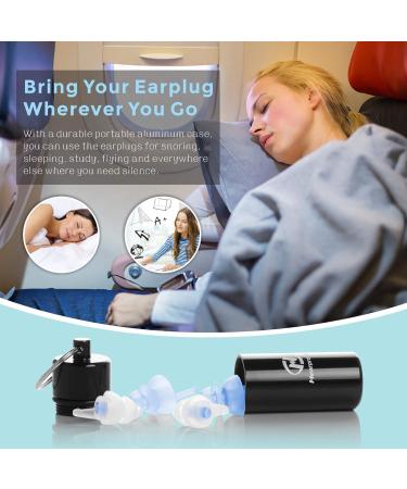 Hearprotek Sleeping Ear Plugs - 2 Pairs (32db & 30db) Ultra Soft Noise Reduction Earplugs for Side Sleepers, Snoring, Construction - Blue - Buy Online on GoSupps.com
