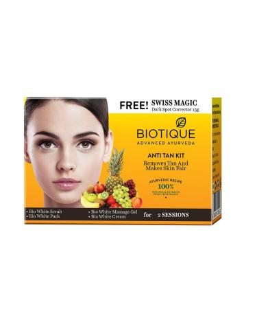 Biotique Tan-Removal & Clear Young Skin I Anti Tan Facial Kit I 6 Step Facial Kit I 5x10g+15g