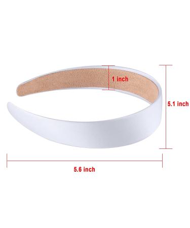 Satin Headbands 12 Pack - White 1 Inch Hard Satin Headbands for DIY Hair Accessories - Women and Girls - Buy Online on GoSupps.com