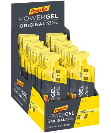 PowerBar PowerGel Original | 41g Pouch x 24 Gels | Endurance Energy C2MAX for Exercise, Vanilla 1.44 Ounce (Pack of 1) Vanilla