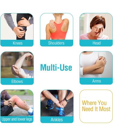 MIBEST Gel Ice Pack Set for Knee Pain Relief - 4 Pack Cold Therapy & Hot Therapy for Elbow, Shoulder, Hip, Lower Back - Men & Women - Buy Online on GoSupps.com