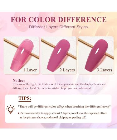 MEET ACROSS Pink Color Changing Gel Nail Polish Set - Mood Temperature Change Translucent Nude Pink Gel Polish with Foil & Crystal Accents - Buy Online on GoSupps.com