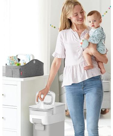 Skip Hop Wipes Dispenser  Nursery Style  Clear/White Wipes Holder - Buy Online on GoSupps.com