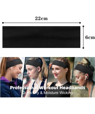 SULIVES Headbands for Women's Hair - Essential for Active Style Sport Headband Made From High-Stretch and Comfortable Fabric Black Headband Specifically designed for doing Workout Makeup Yoga - Buy Online on GoSupps.com