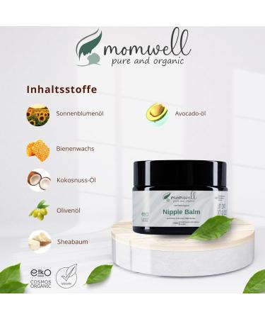 Momwell Organic Nipple Balm | 30ml Pregnancy Care Cream | Natural Fragrance-Free & Vegan | Safe for Breastfeeding Moms & Babies - Buy Online on GoSupps.com
