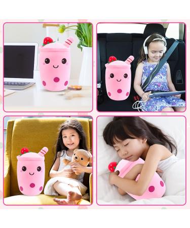 Guiffly Bubble Tea Plush Boba Fluffy Cuddle Pillow Toy - Pink - Buy Online on GoSupps.com