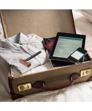 PU Leather Razor Protective Cover - Portable & Durable Knife Protection with Safe Button Lock | Travel Essential | 85 x Duhe189014 Brown - Buy Online on GoSupps.com