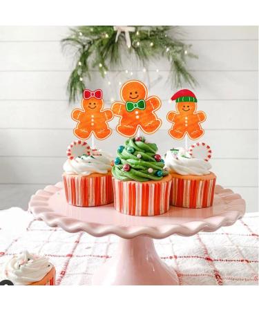 Gingerbread Theme Cupcake Topper Set 6 Styles 18 Pieces - Perfect for Boys and Girls Gingerbread Themed Parties Kids Baby Showers and Christmas Themed Parties Snowman Christmas Bubble Decorations -- 5 - Buy Online on GoSupps.com