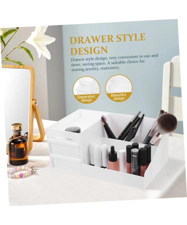  FRCOLOR FRCOLOR Cosmetics and Jewelry Organizer with Elegant Drawer Makeup Container for Lipstick Earrings Bracelets and More - Buy Online on GoSupps.com