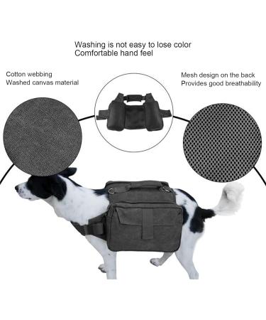 Cyrank Dog Backpack Harness Dog Weighted Vest Dog Hiking Backpack for Medium and Large Dogs(L-Black) L Black - Buy Online on GoSupps.com