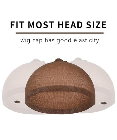 LUNROUG Dark Brown Wig Caps 24pcs - Stretchy Nylon Stocking Caps for Women and Men - Buy Online on GoSupps.com