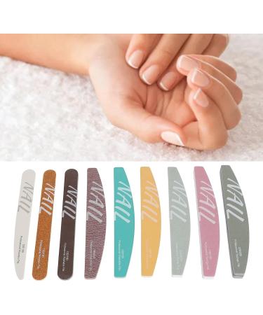 9 Piece Professional Nail File Set for Acrylic Nails Efficient Manicure Tools with Sand Strip Set for Nail Care - Buy Online on GoSupps.com