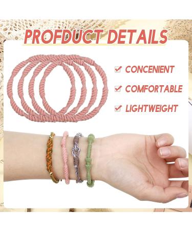 40 Pcs Boho Hair Ties for Women - 10 Styles Elastic Ponytail Holders & Bracelets - Soft Bands for Thin to Curly Hair - 10 Bright Colors - Buy Online on GoSupps.com