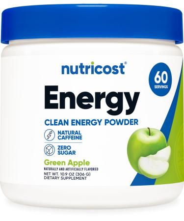 Nutricost Energy Complex (Green Apple) (60 Servings) - Clean Energy Powder 300g Dietary Supplement