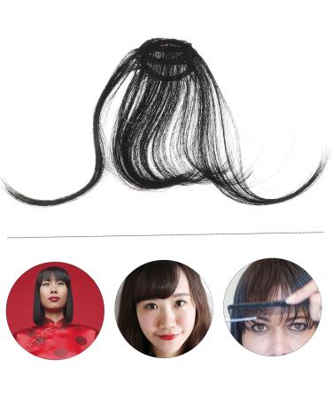 minkissy Piece Black Bangs Clip in Human Hair Clip in Extensions Wispy Bangs Wig Hair Toppers for Women Real Human Hair Front Hair Bangs Hair Extensions Black Wig Curtain Real Person Miss medium Black - Buy Online on GoSupps.com
