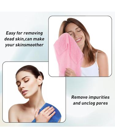 Enlarged African Net Sponge - 2 in 1 Exfoliating Body Shower Scrubber | Daily Skin Smoother 80x30cm (Pink Blue Black Brown) - International Shipping - Buy Online on GoSupps.com