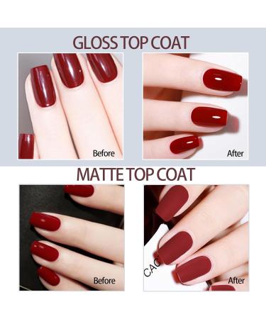 Base and Top Coat Nail Polish Quick Dry Clear Nail Polish Set Shine Top Coat Nail Polish with Base Coat & Matte Top Coat Air Dry Nail Varnish Non Toxic Prevent Nail Gloss & Extend Nail Polish Lasting - Buy Online on GoSupps.com