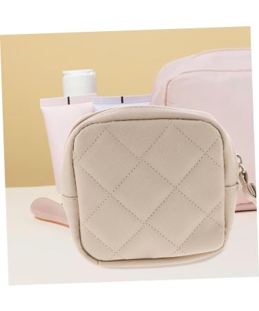 FOYTOKI Mini Makeup Bag - Multifunction Portable Tampon Holder - Reusable Period Bag - Beige 13x13cm - Buy Online on GoSupps.com