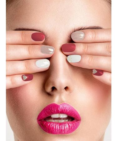 Kalolary Gel Nail Polish Strips 32PCS Nail Gel Art Sticker Waterproof Full Nail Wraps Decal Sets with Nail File and Stick for Women Girls Nail Art Decor (UV/LED Lamp Required) (D) - Buy Online on GoSupps.com