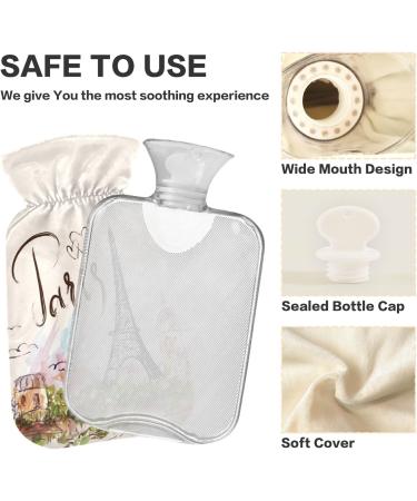 Buy Paris Eiffel Tower Hot Water Bottle - 2L Large Heat Bag for Pain Relief & Cold Therapy - International Shipping Available - Buy Online on GoSupps.com