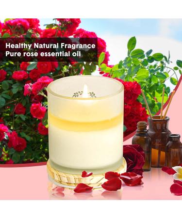 Rose Scented Soy Wax Candle Set for Women - Aromatherapy Gift for Stress Relief & Relaxation - 2 Pack 6oz, 40 Hour Burn Time - Ideal for Home, Bath, Yoga & Birthday - Buy Online on GoSupps.com