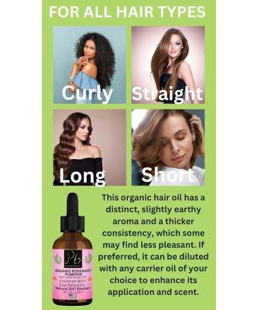 Organic Hair Growth Oil 4 fl oz - Rosemary & Saw Palmetto | Natural DHT Blocker Reduces Hair Loss Strengthens Roots | Unscented All Hair Types Unisex - Buy Online on GoSupps.com