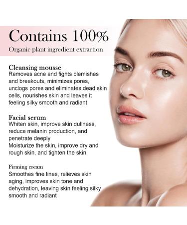 Skin Care Sets & Kits For Teenage Girls Gifts - 4 in 1 Skincare Sets Teen Skincare Set Pamper Sets For Women Gifts Hyaluronic Acid Skin Care Sets & Kits Face Serum Face Cream Face Mousse - Buy Online on GoSupps.com