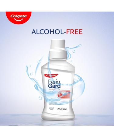Colgate Total PerioGard Gum Care Mouthwash Liquid | Low Staining Formula | Alcohol-Free Mouth Wash - 250 ml/8.5 oz - Buy Online on GoSupps.com