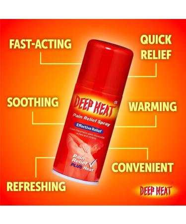 Deep Heat - Muscle Rescue Heat Spray Fast Acting Soothing Relief 72.5 ml (Pack of 1) 72.5 ml (Pack of 1) Heat Spray - Buy Online on GoSupps.com