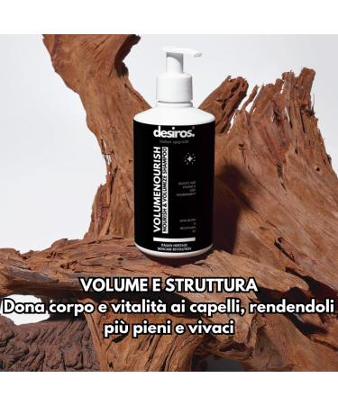 Desiros. Italian Upgrade VolumeNourish by Desiros - Nourishing and Volumizing Shampoo with Hydrolyzed Wheat Proteins - Stronger Softer and More Voluminous Hair - For All Hair Types - 300 ml - Buy Online on GoSupps.com