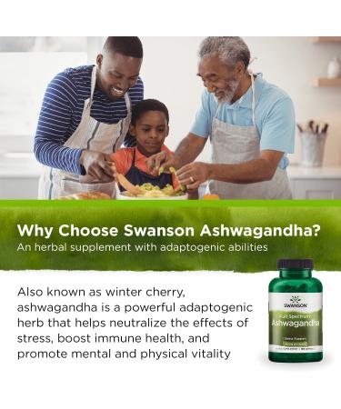 Swanson Ashwagandha Powder Supplement - Stress Relief & Energy Support - 100 Capsules, 450mg - Ayurvedic Wellness - Buy Online on GoSupps.com