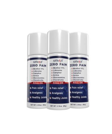 Pain Relief Roll-On Cooling Gel for Pain Relief Muscle Aches Arthritis and Joint Support - 3.18 oz Bottle (3)