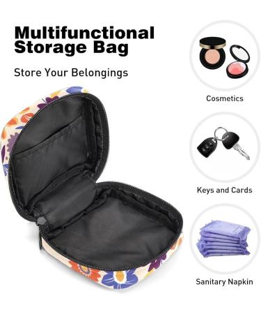 Womens Bonds Storage Pockets - Floral Heart Pattern Portable Period Kit | Feminine Product Bag for Women & Girls - Buy Online on GoSupps.com