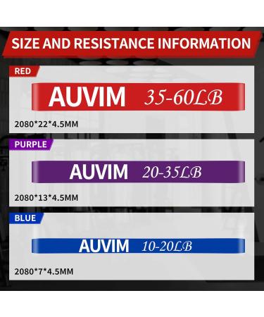Shop Auvim Resistance Tapes Set - 3 Levels of Fitness Straps for Strength Training Pilates Yoga & More - Includes Door Anchor & Storage Bags - International Shipping Available - Buy Online on GoSupps.com
