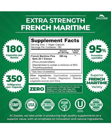 Anti Aging Healthy Heart Support Bundle | Antioxidant Rich Super Concentrated Grape Seed Extract with EGCG Green Tea Extract and French Maritime Pine Bark Capsules | Non-GMO Vegan & ISO Lab Tested - Buy Online on GoSupps.com